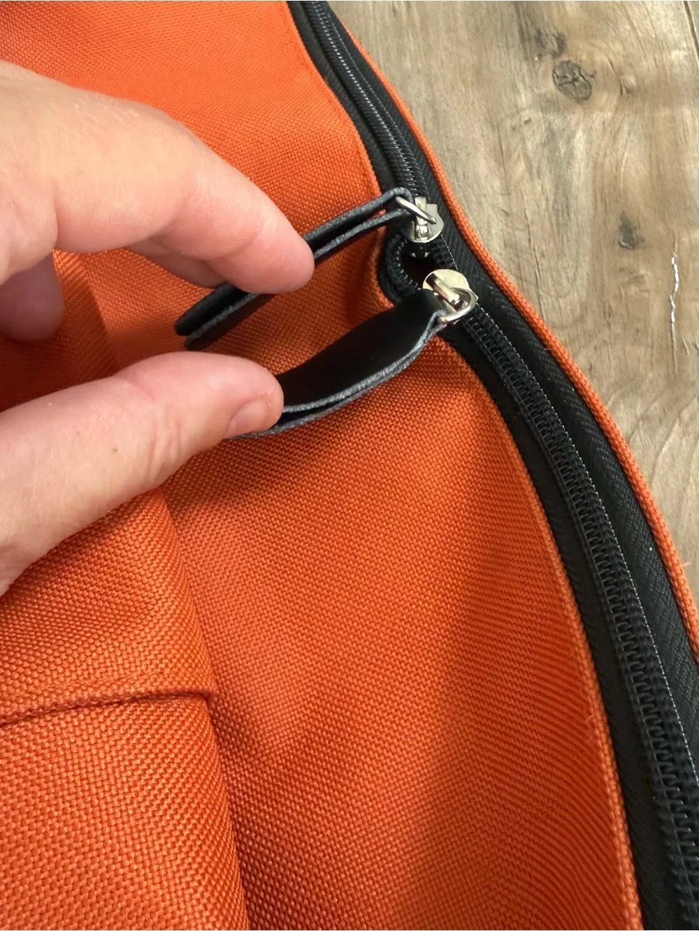 Eagle Good to Go Knitting‎ Craft Bag Orange Canvas Crossbody Pockets Zipper Tote